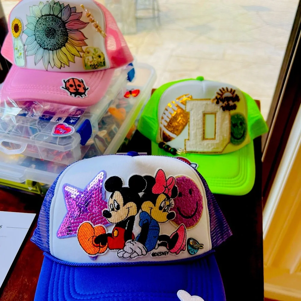 Custom designed hats you pick theme/colors christmas Halloween sports Disney